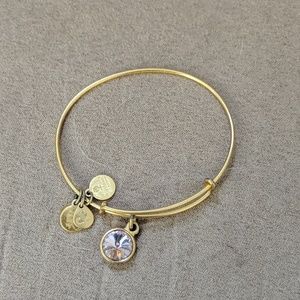 Alex and ani purple stone bangle